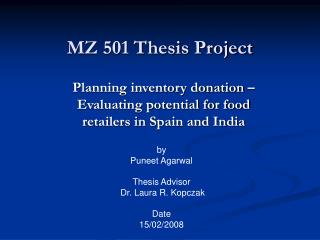 MZ 501 Thesis Project