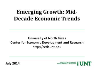 Emerging Growth: Mid-Decade Economic Trends