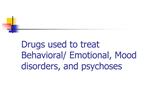 Drugs used to treat Behavioral