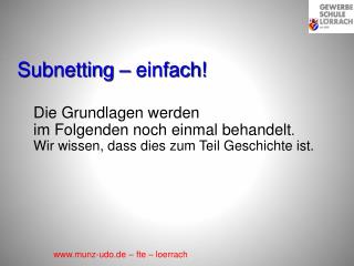 Subnetting – einfach!