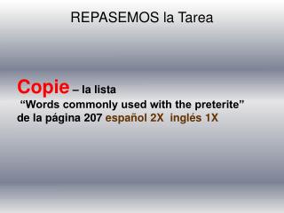 REPASEMOS la Tarea