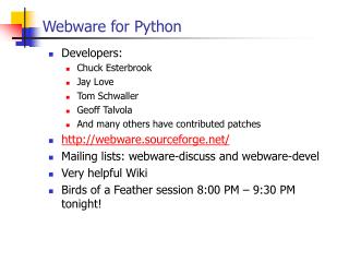 Webware for Python