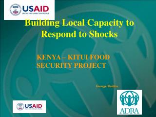 Building Local Capacity to Respond to Shocks