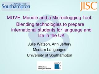 MUVE, Moodle and a Microblogging Tool: