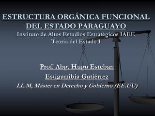 Prof. Abg. Hugo Esteban Estigarribia Gutiérrez LL.M, Máster en Derecho y Gobierno (EE.UU)