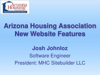 Arizona Housing Association New Website Features