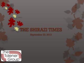 THE SHIRAZI TIMES