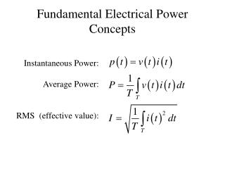 Fundamental Electrical Power Concepts