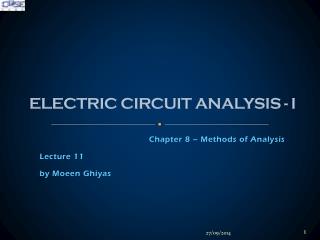 ELECTRIC CIRCUIT ANALYSIS - I