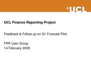 UCL Finance Reporting Project