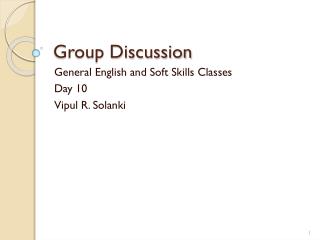 Group Discussion