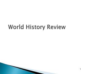 World History Review