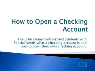 How to Open a Checking Account