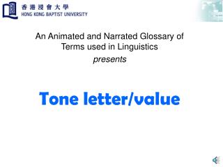 Tone letter/value