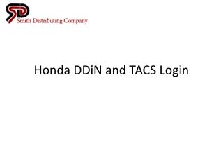 Honda DDiN and TACS Login