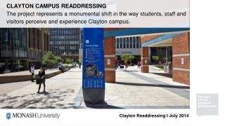 CLAYTON CAMPUS READDRESSING