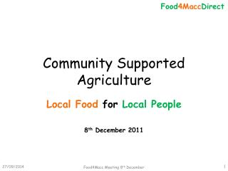 Community Supported Agriculture