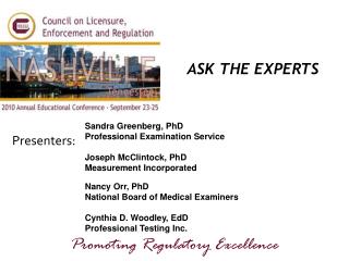 ASK THE EXPERTS
