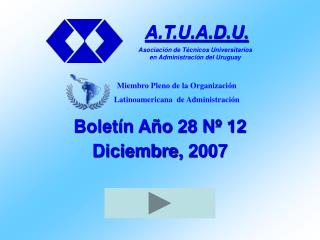 Boletín Año 28 Nº 12 Diciembre, 2007