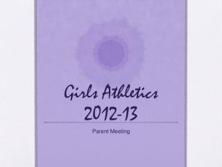 Girls Athletics 2012-13