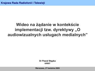 Krajowa Rada Radiofonii i Telewizji