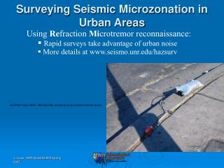 Surveying Seismic Microzonation in Urban Areas