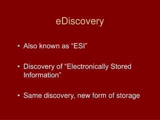 eDiscovery