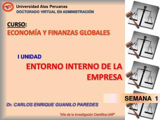 CURSO : ECONOMÍA Y FINANZAS GLOBALES