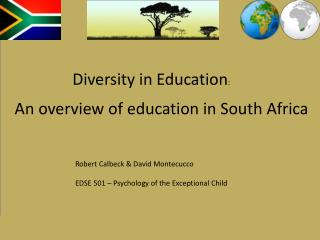 An overview of education in South Africa