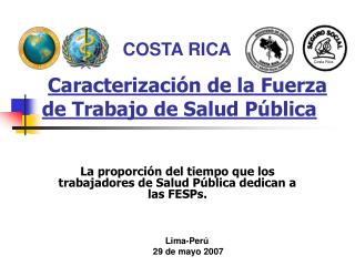 Caracterización de la Fuerza de Trabajo de Salud Pública