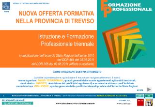 NUOVA OFFERTA FORMATIVA NELLA PROVINCIA DI TREVISO