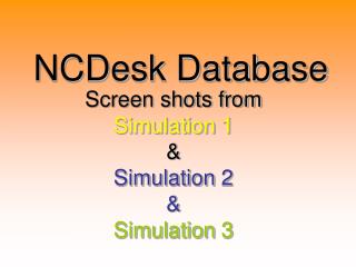 NCDesk Database