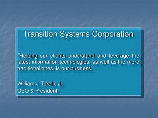 Transition Systems Corporation