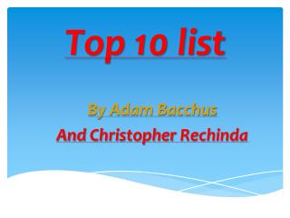 Top 10 list