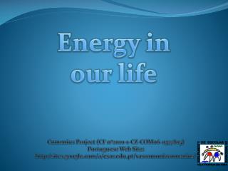Energy in our life