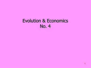 Evolution &amp; Economics No. 4