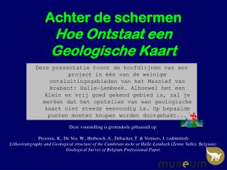 Achter de schermen Hoe Ontstaat een Geologische Kaart