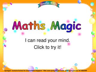 I can read your mind. Click to try it!