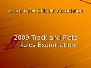 Shore Track Officials’ Association