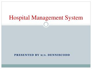 Hospital Management System