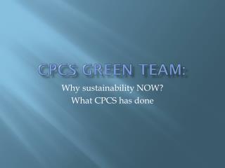 CPCS Green Team: