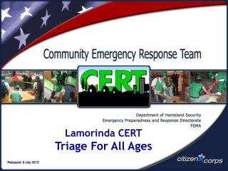 Lamorinda CERT Triage For All Ages