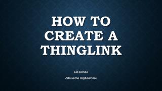 How to Create a ThingLink