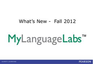 What’s New - Fall 2012
