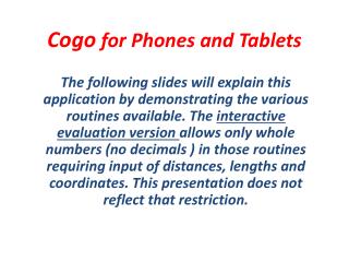 Cogo for Phones and Tablets