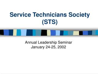Service Technicians Society (STS)