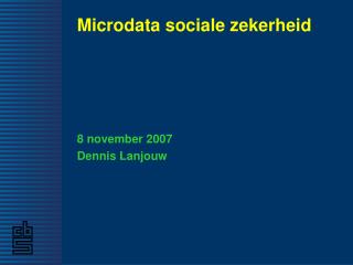 Microdata sociale zekerheid