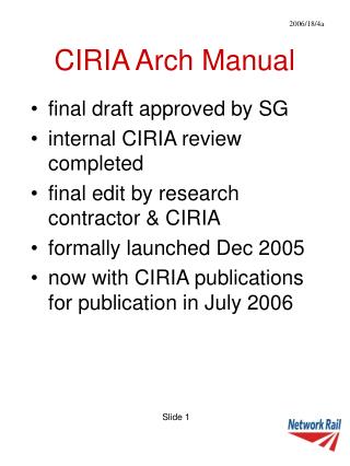 CIRIA Arch Manual