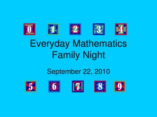 Everyday Mathematics Family Night