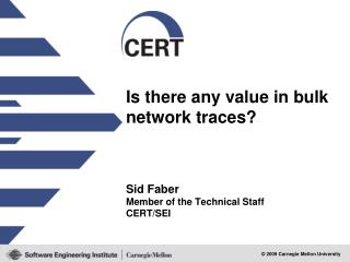 Is there any value in bulk network traces?